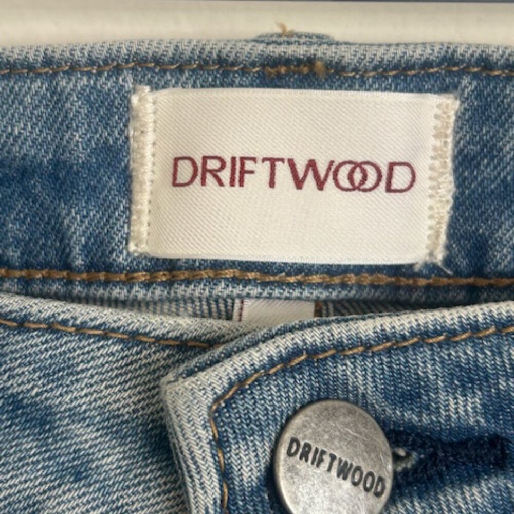 Driftwood Farrah X Zen Embroidered Floral Flare Light Wash Jeans NWT - Picture 2 of 16